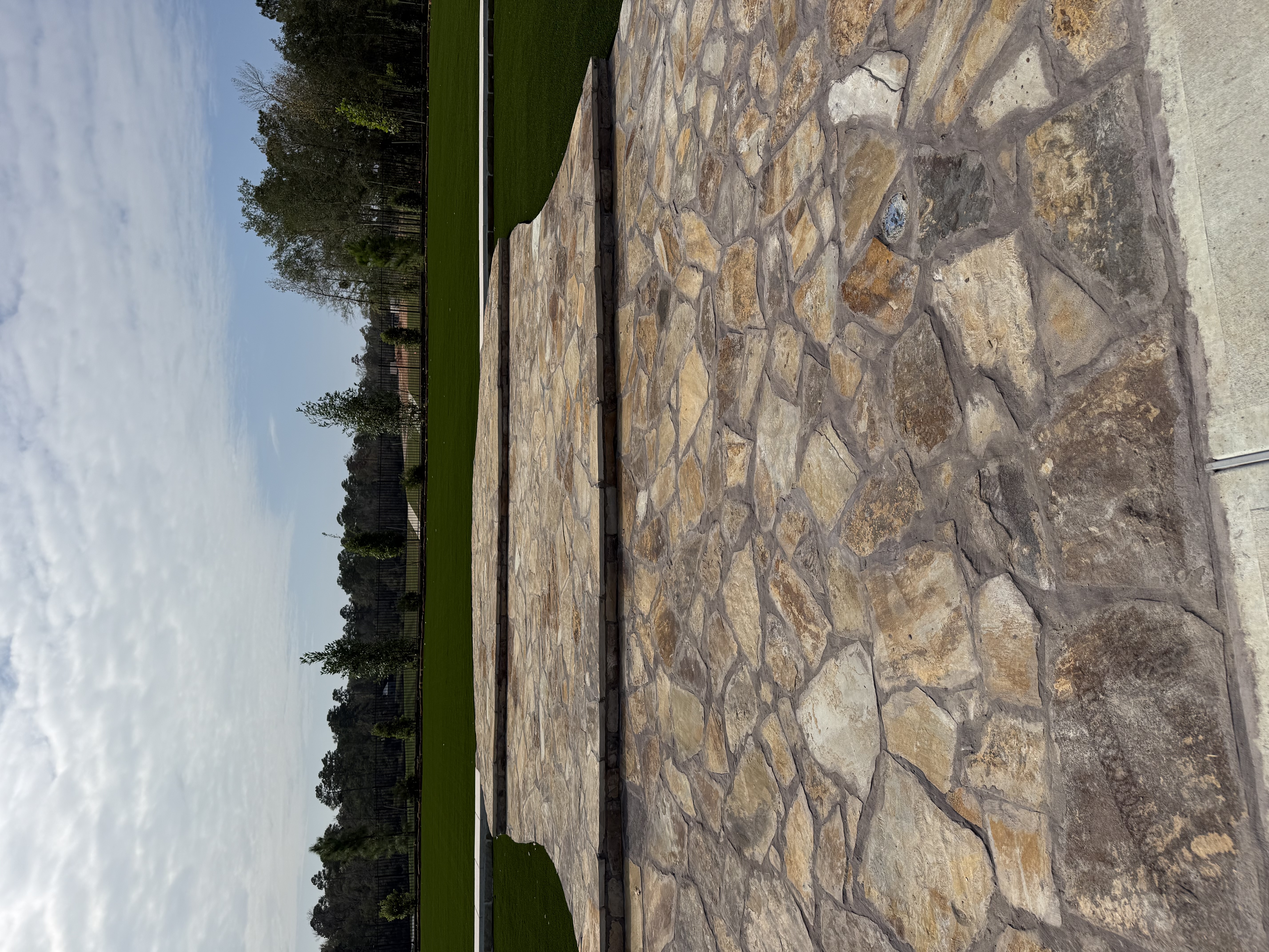 Natural stone hardscape and flagstone work installed by EZ Par